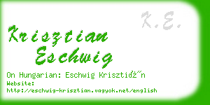 krisztian eschwig business card